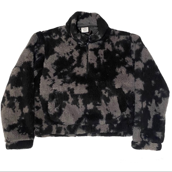 Oversized Pullover Crop Teddy Jacket Women Sage Collective Sherpa Cozy Sweater - Picture 1 of 7